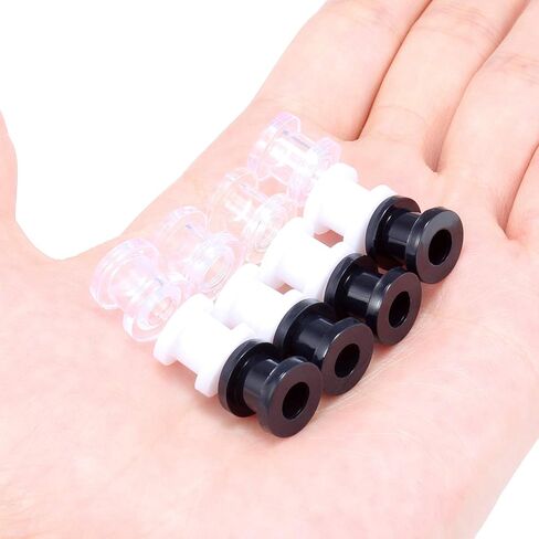 Lcolyoli Screw Fit Ear Gauges Kit Acrylic Tunnel Expander Earrings Earlobe Plugs Body Piercing Jewelry Set for Women Men 8G-00G 6 Pairs in Kuwait