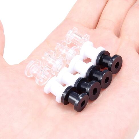 Lcolyoli Screw Fit Ear Gauges Kit Acrylic Tunnel Expander Earrings Earlobe Plugs Body Piercing Jewelry Set for Women Men 8G-00G 6 Pairs in Kuwait
