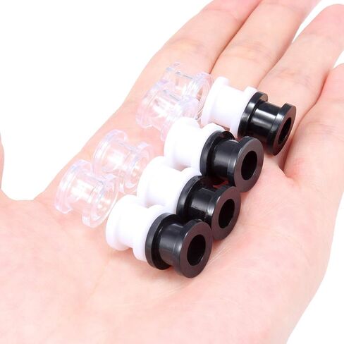 Lcolyoli Screw Fit Ear Gauges Kit Acrylic Tunnel Expander Earrings Earlobe Plugs Body Piercing Jewelry Set for Women Men 8G-00G 6 Pairs in Kuwait