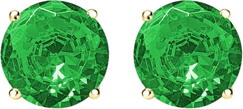 1/2-10 Carat Total Weight Emerald Stud Earrings 4 Prong Screw Back in Saudi Arabia
