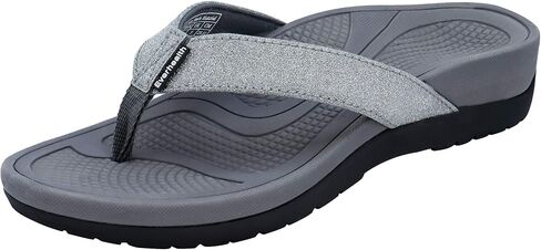 صنادل Everhealth Orthotic Flip Flop Thongs للنساء لدعم قوس القدم لالتهاب اللفافة الأخمصية وتخفيف آلام الكعب المسطحة، فائقة النعومة ممتصة للصدمات ومقاومة للانزلاق، صنادل الشاطئ بأصابع القدم in Kuwait
