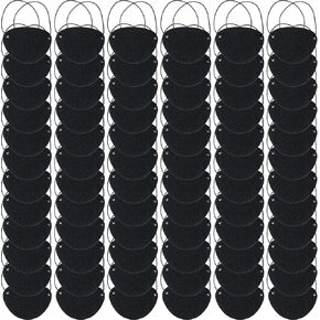 72 Pieces Halloween Pirate Eye Patches for Kids Adults Black Felt One Eye Skull Captain Eye Patches for Pirate Party