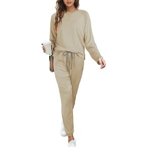Dofaoo Two Piece Outfits for Women Long Sleeve Crew Neck Sweatsuits Sets with Pockets in Kuwait