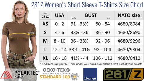 281Z Womens Military Moisture Wicking T-Shirt - Tactical Hiking Outdoor - Polartec Delta - Odor Control - Cool Touch in Saudi Arabia