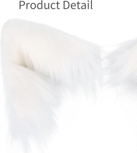HAOAN Faux Fur Fox Tail and Clip Ears Kit Werewolf Costume Halloween Cosplay in Saudi Arabia