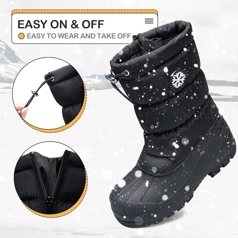 K KomForme Snow Boots for Boys & Girls Warm Waterproof Slip Resistant Winter Shoes (Toddler/Little Kid/Big Kid) in Saudi Arabia