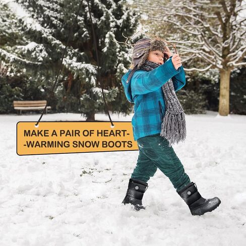 K KomForme Snow Boots for Boys & Girls Warm Waterproof Slip Resistant Winter Shoes (Toddler/Little Kid/Big Kid) in Saudi Arabia