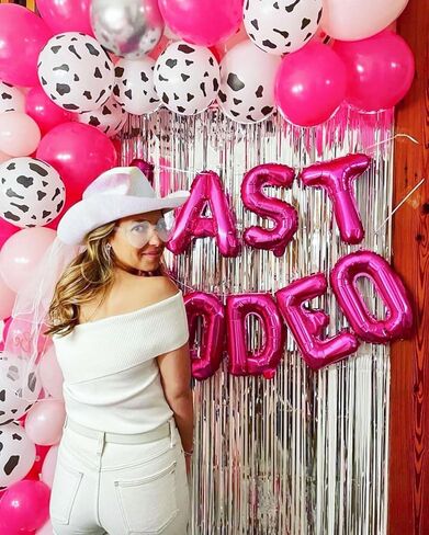 JeVenis Cowgirl Last Disco Bachelorette Party Veil Brides Cowboy Hat Bandana Heart Shape Sunglasses Star Earrings in Saudi Arabia