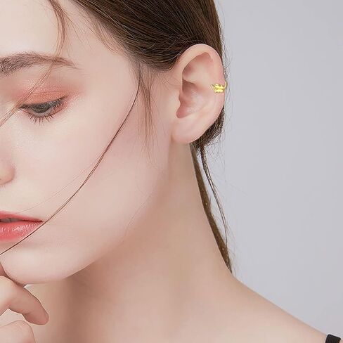 MRENITE الصلبة 14K الذهب الأنف مسمار حلقة الأنف هوب الغضروف القرط هوب 18G 20 مقياس مع تشيكوسلوفاكيا ثقب المجوهرات هدية للنساء الرجال فتاة in Kuwait