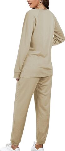 Dofaoo Two Piece Outfits for Women Long Sleeve Crew Neck Sweatsuits Sets with Pockets in Kuwait