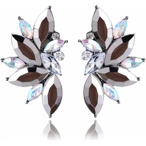 CSIYANJRY99 Glitter Rhinestone Statement Earrings for Women Fashion Bling Colorful Crystal Cluster Drop Dangle Earrings for Girls in Kuwait