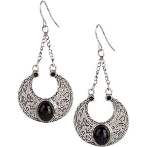 Handmade Boho Fashion Tribal Ethnic Gypsy Hippy Dangle Earrings Paddle Silver or Patina for Women