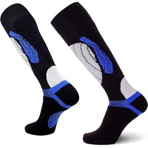 Pure Athlete Elite Wool Race Ski Socks - Warm Comfortable Snowboard/Skiing Socks