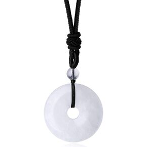 XIANNVXI Men Bar Necklace Black Healing Crystal Necklace Adjustable Rope Natural Gemstone Rectangle Pendant Necklaces Simple Cool Lucky Amulet Jewelry Christmas Gifts