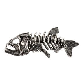 Skeleton Fish Pin, Lapel, Pewter, Hat, Fish, Pins, Brooch, Brooches, Jewelry, Gift, Handmade in the USA, 200 Fish Designs Available. F112