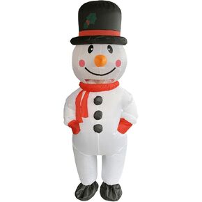 Tangcii Inflatable Christmas Costume Adult Funny Blow Up Halloween Inflatable Gingerbread Man Tree Costumes Snowman Suit in Saudi Arabia