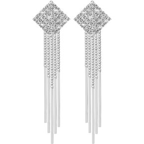 Merdia Tassel Dangle Drop Earrings for Women Fashion Long Thread Geometric Earrings