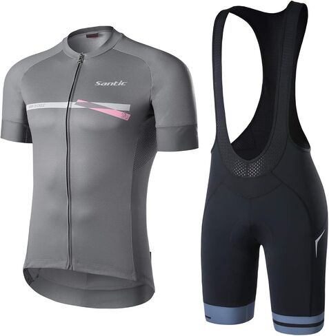 Santic Men's Cycling Jersey Set Short Sleeve Cycling Shorts Padded Cycling Suit Bicycle Riding Clothes Cycle Wear … in Kuwait