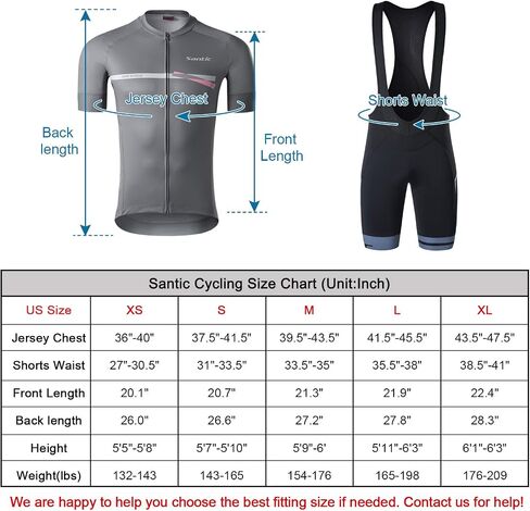 Santic Men's Cycling Jersey Set Short Sleeve Cycling Shorts Padded Cycling Suit Bicycle Riding Clothes Cycle Wear … in Kuwait
