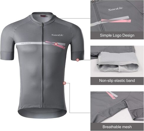 Santic Men's Cycling Jersey Set Short Sleeve Cycling Shorts Padded Cycling Suit Bicycle Riding Clothes Cycle Wear … in Kuwait