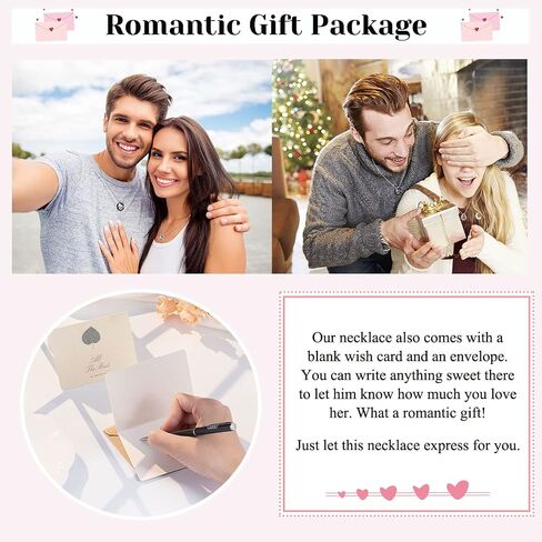 UPROMI Matching Necklace for Couples/Boyfriend/Girlfriend/Husband/Wife, Anniversary Wedding Gifts for Him Her in Kuwait