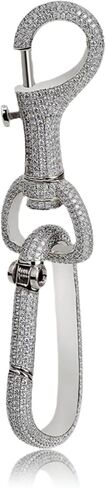 ICEDIAMOND 18K للرجال مثلج خارج السيارة حلقة تسلق سلسلة هوك حلقة، مطلية بالذهب الفاخرة زركونيا كامل حقيبة الظهر قلادة الزخرفية in Kuwait
