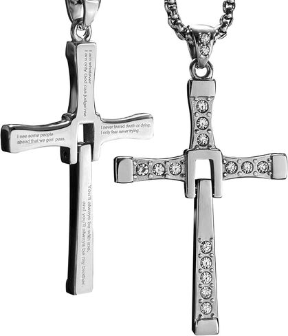 Bahamut Jesus INRI Crucifix Saint St. قلادة متقاطعة للرجال والأولاد من الفولاذ المقاوم للصدأ سلسلة رولو مجوهرات دينية in Kuwait