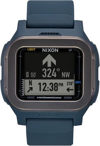 NIXON Regulus Expedition A1324-100M Water Resistant Digital Sport Watch (47.5 mm Watch Face, 24mm PU/Rubber/Silicone Band) in Saudi Arabia