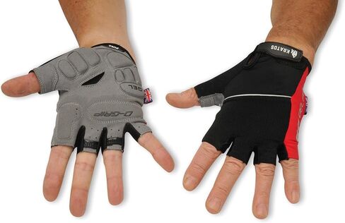 قفازات Kratos المضادة للانزلاق لركوب الدراجات للرجال والنساء، قفازات دراجة قابلة للتنفس تعمل باللمس | قفازات نصف إصبع للدراجات الجبلية لركوب الدراجات BMX ATV MTB، وسباق الطرق، والدراجات، وركوب القوارب. in Kuwait