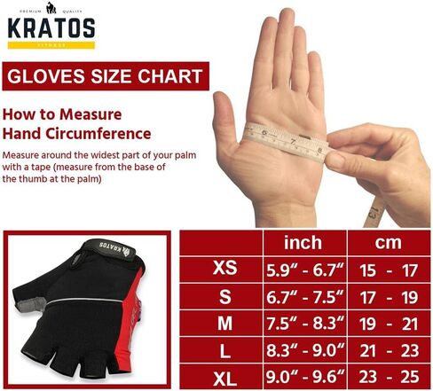 قفازات Kratos المضادة للانزلاق لركوب الدراجات للرجال والنساء، قفازات دراجة قابلة للتنفس تعمل باللمس | قفازات نصف إصبع للدراجات الجبلية لركوب الدراجات BMX ATV MTB، وسباق الطرق، والدراجات، وركوب القوارب. in Kuwait