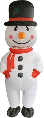 Tangcii Inflatable Christmas Costume Adult Funny Blow Up Halloween Inflatable Gingerbread Man Tree Costumes Snowman Suit in Saudi Arabia