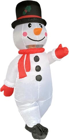 Tangcii Inflatable Christmas Costume Adult Funny Blow Up Halloween Inflatable Gingerbread Man Tree Costumes Snowman Suit in Saudi Arabia