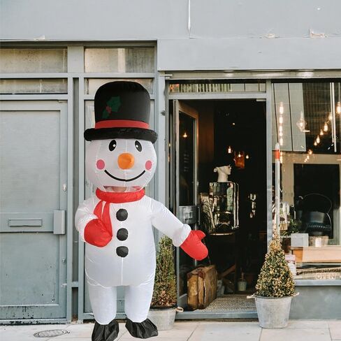 Tangcii Inflatable Christmas Costume Adult Funny Blow Up Halloween Inflatable Gingerbread Man Tree Costumes Snowman Suit in Saudi Arabia