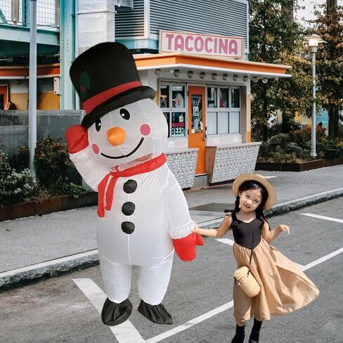 Tangcii Inflatable Christmas Costume Adult Funny Blow Up Halloween Inflatable Gingerbread Man Tree Costumes Snowman Suit in Saudi Arabia