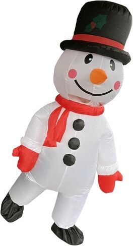 Tangcii Inflatable Christmas Costume Adult Funny Blow Up Halloween Inflatable Gingerbread Man Tree Costumes Snowman Suit in Saudi Arabia