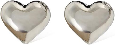 Chunky Gold Heart Studs Earrings for Women,18k Gold Plated Heart Shaped Lover Earring Hypoallergenic Trendy Jewelry for Teen Girls in Saudi Arabia