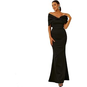 فستان Miss ord نسائي طويل رسمي بدون أكتاف، فساتين حفلات مسائية بحورية البحر نصف كم in Kuwait