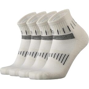 RedHero Men's Merino Wool Cushion Low Cut Quarter Socks for Outdoor Hiking Trail Running Light Performance Moisture Control