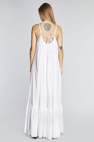Elegance A-Line Spaghetti Strap Flowy Maxi Rideau Dress in Kuwait