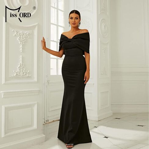 فستان Miss ord نسائي طويل رسمي بدون أكتاف، فساتين حفلات مسائية بحورية البحر نصف كم in Kuwait
