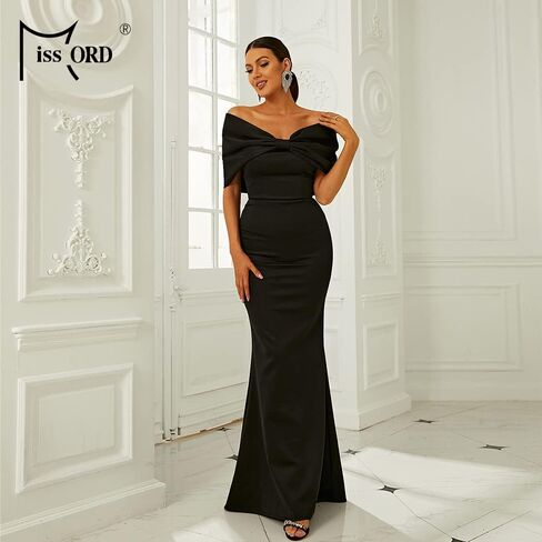 فستان Miss ord نسائي طويل رسمي بدون أكتاف، فساتين حفلات مسائية بحورية البحر نصف كم in Kuwait