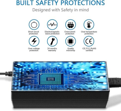 SHNITPWR 12V 5A 60W Power Supply Adapter AC DC Converter 100V~240V to 12 Volt 5 Amp Transformer 5.5x2.5mm Plug for 5050 3528 LED Strip Light 3D Printer LED Driver CCTV Security System LCD Monitor in Kuwait