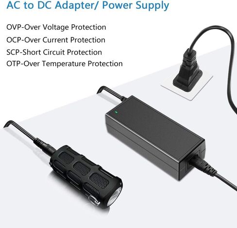 SHNITPWR 12V 5A 60W Power Supply Adapter AC DC Converter 100V~240V to 12 Volt 5 Amp Transformer 5.5x2.5mm Plug for 5050 3528 LED Strip Light 3D Printer LED Driver CCTV Security System LCD Monitor in Kuwait