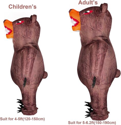 أزياء الهالوين القابلة للنفخ للبالغين من Brvoyep أزياء قابلة للنفخ على شكل حيوانات لحفلات الهالوين وعيد الميلاد التنكرية in Kuwait