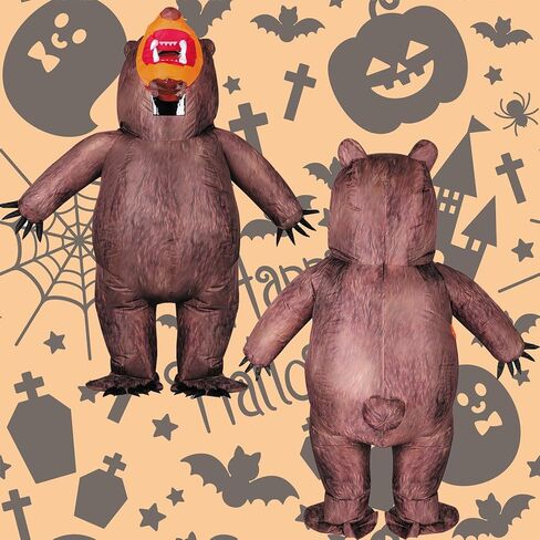 أزياء الهالوين القابلة للنفخ للبالغين من Brvoyep أزياء قابلة للنفخ على شكل حيوانات لحفلات الهالوين وعيد الميلاد التنكرية in Kuwait