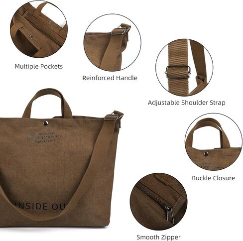 Canvas Tote Handbags for Women Tote Bag Crossbody Top Handle Bag Casual Shoulder Work Bag in Kuwait