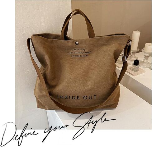 Canvas Tote Handbags for Women Tote Bag Crossbody Top Handle Bag Casual Shoulder Work Bag in Kuwait