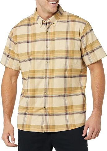 قميص Goodthreads الرجالي ذو المقاس القياسي وأكمام قصيرة مطاطية مع جيب in Kuwait