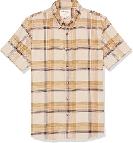 قميص Goodthreads الرجالي ذو المقاس القياسي وأكمام قصيرة مطاطية مع جيب in Kuwait