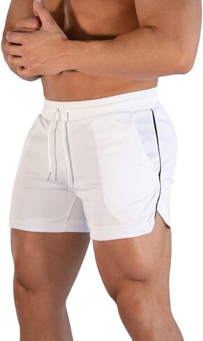 EXEKE Men's Gym Workout Shorts Quick Dry Bodybuilding Training Running Shorts in Kuwait